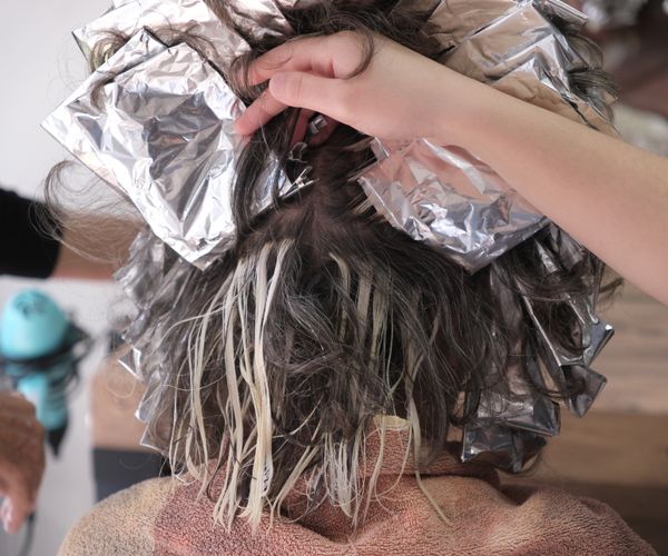 Processo de coloração profissional